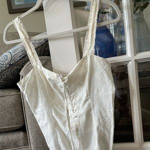 Free People White Bodysuit